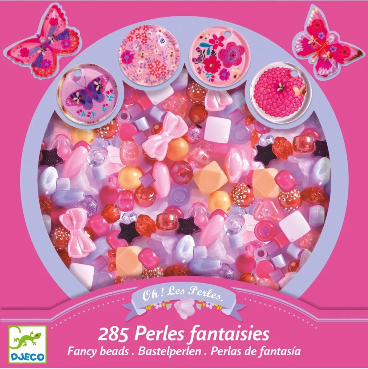 Djeco Fantasieparels Vlinders Kralenset - 285 Kralen - afbeelding 6 van 6