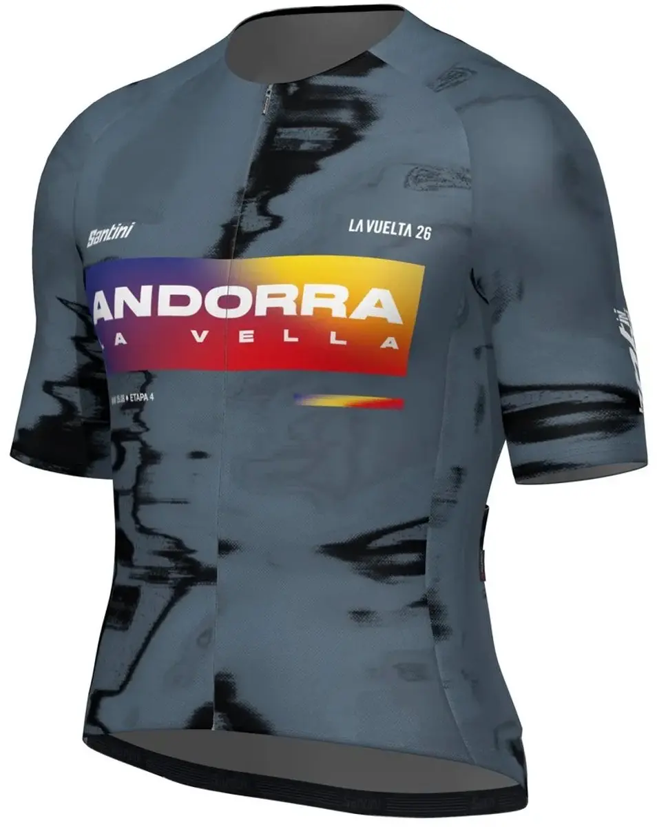 Santini La Vuelta Andorra 2026 Wielertrui - M - Grijs