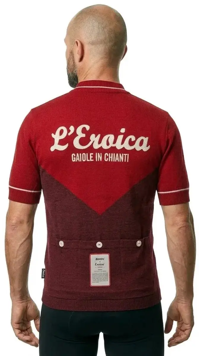 Santini Eroica 29º Gaiole Wielertrui - Bordeaux - XL - afbeelding 3 van 4
