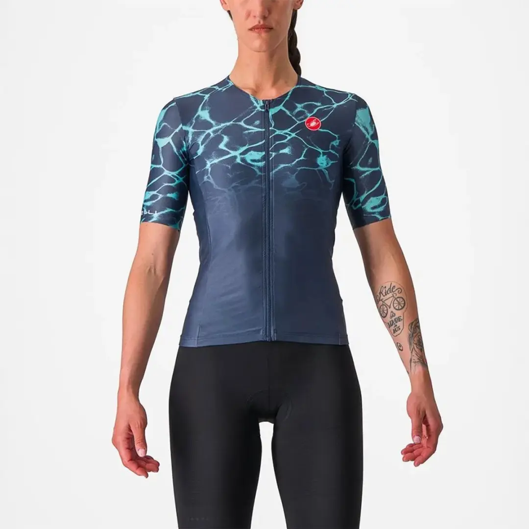 Castelli Free Speed 2 Triatlonshirt Met Korte Mouwen Blauw XL Vrouw