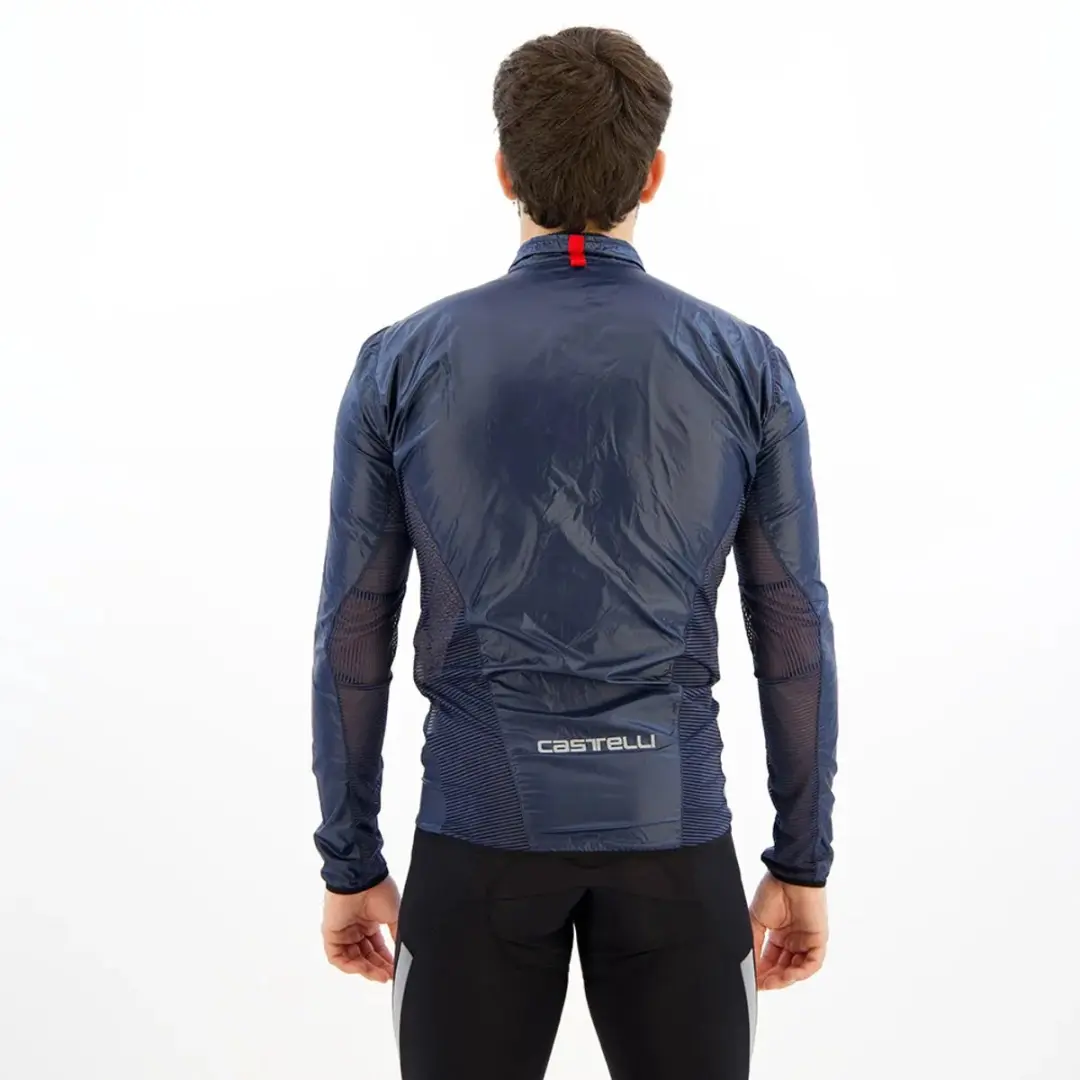 Castelli Aria Shell Jas 2XL - Blauw