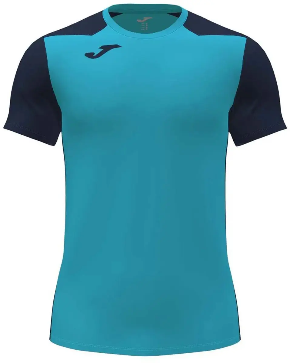 Joma Record II T-shirt 152cm - Turquoise Fluor/Dark Navy - afbeelding 4 van 4