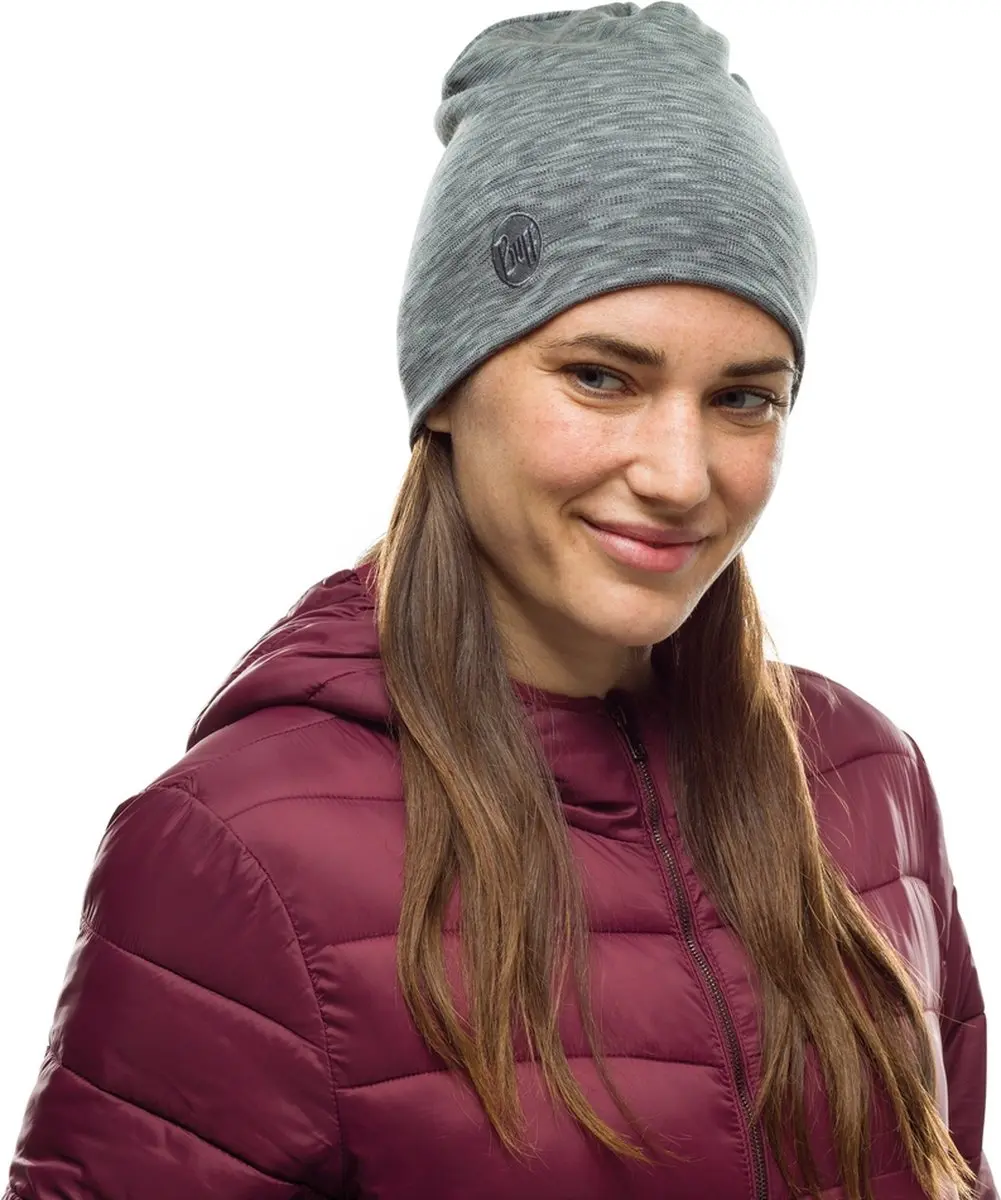 Buff Merino Heavyweight Beanie - One Size - Grijs - afbeelding 4 van 6