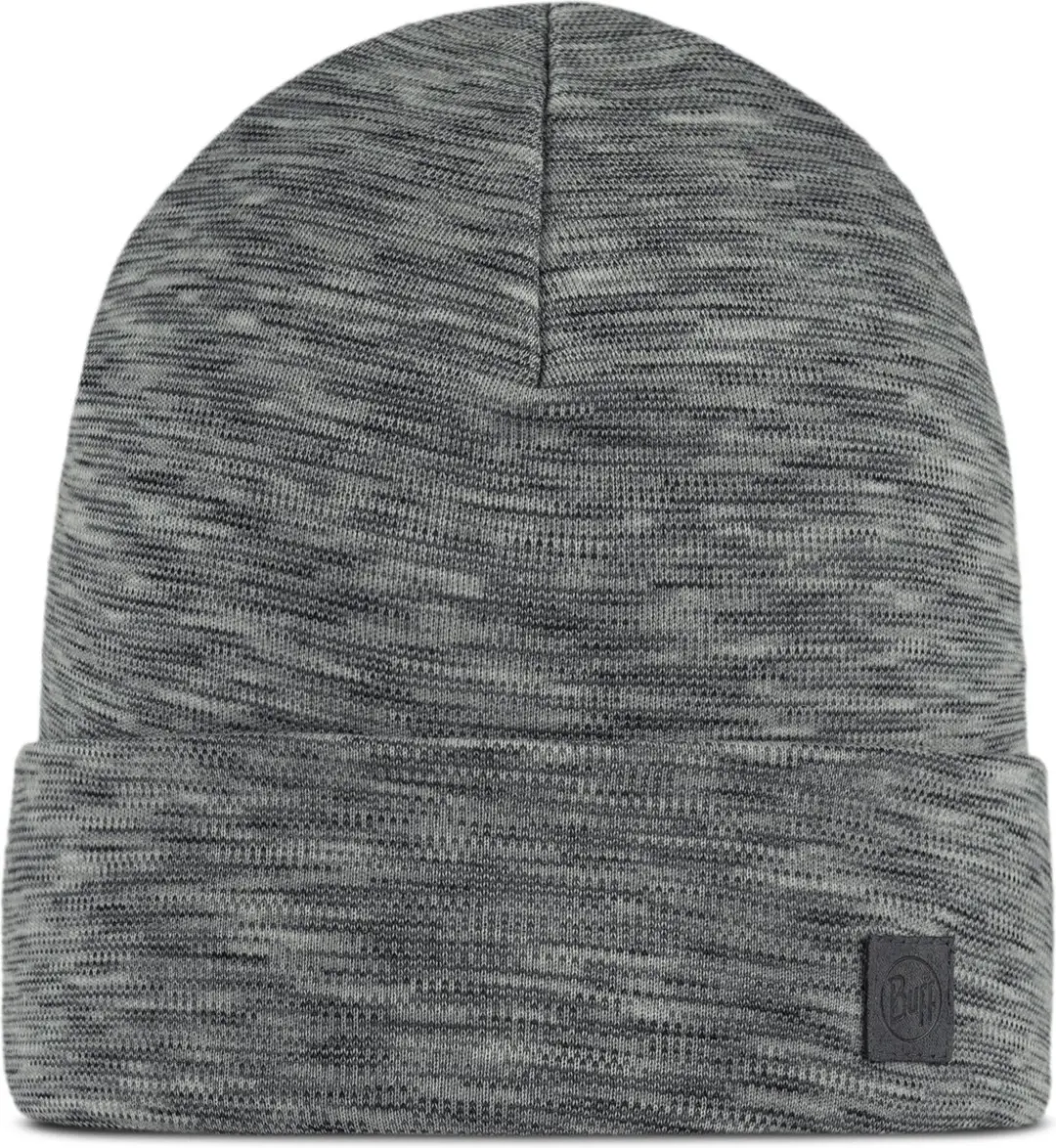 BUFF© Merino Heavyweight Beanie FOG GREY MULTI STRIPES