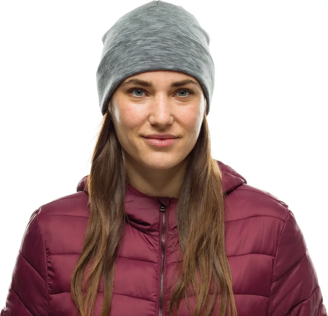 Buff Merino Heavyweight Beanie - One Size - Grijs - afbeelding 3 van 6