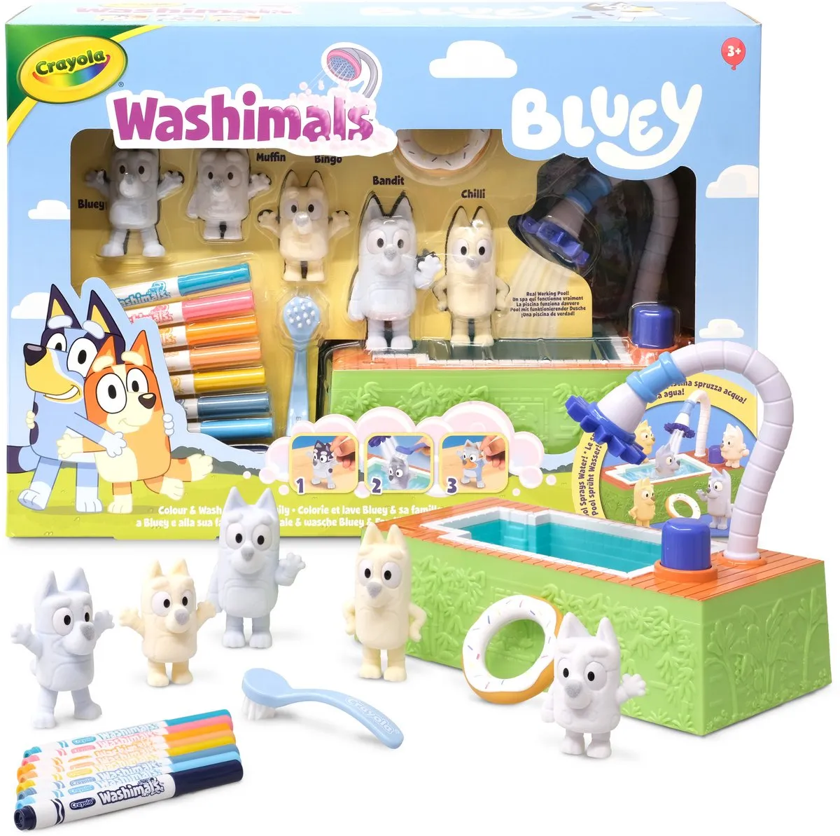 Crayola Washimals Bluey Knutselset - 5 Puppy's - Veelkleurig