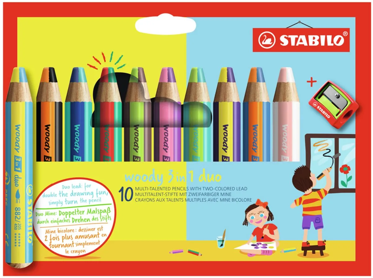 STABILO Woody 3 in 1 Duo - Multicolor - 5 Stuks - afbeelding 6 van 6