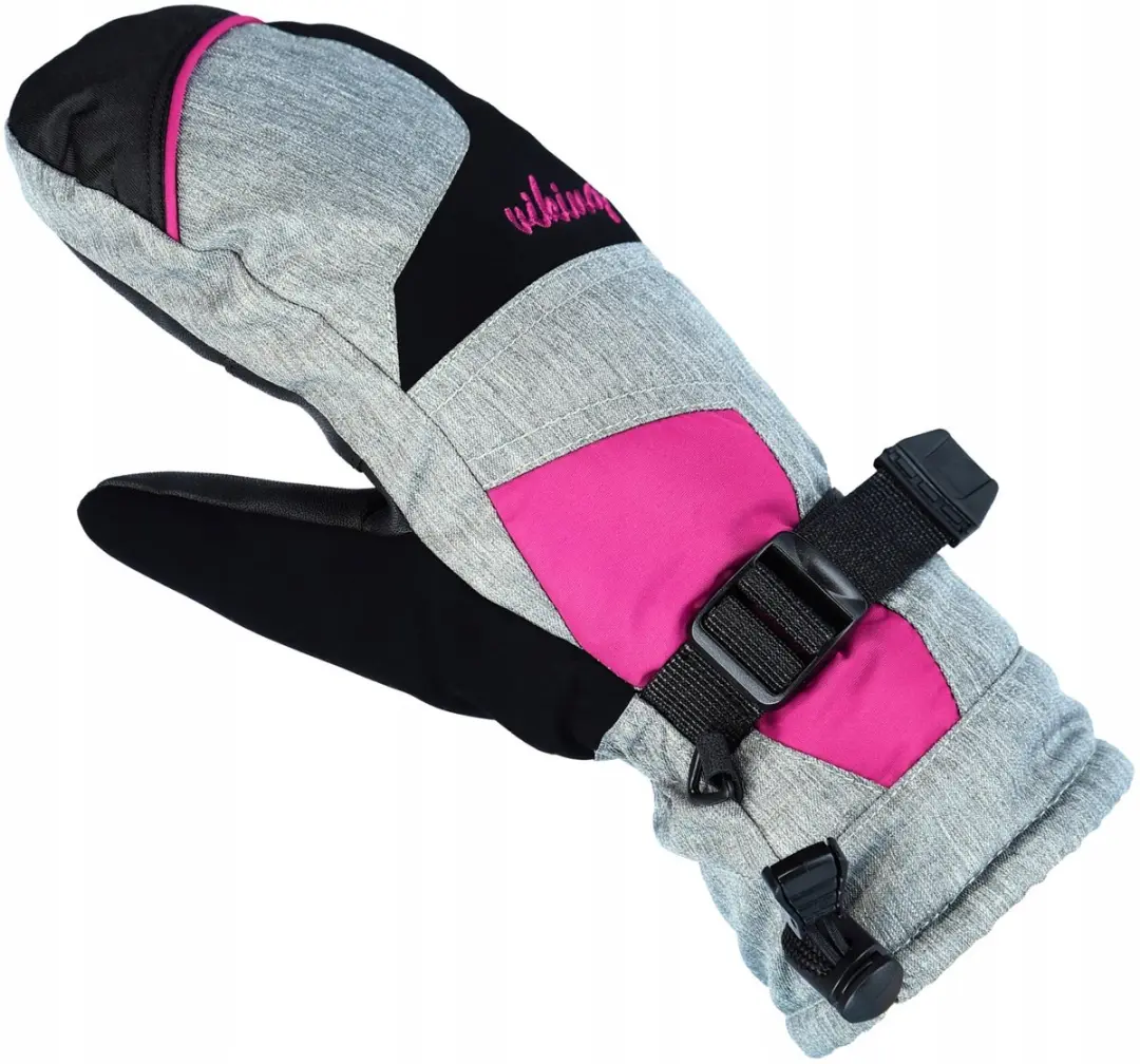 Viking Ronda Mitten Dames Skihandschoenen Maat 5 XS Grijs Rose