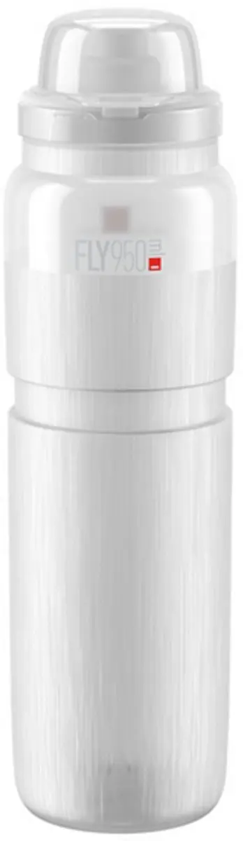 Elite Fly MTB Bidon 950ml - Roestvrijstaal - Transparant/Grijs