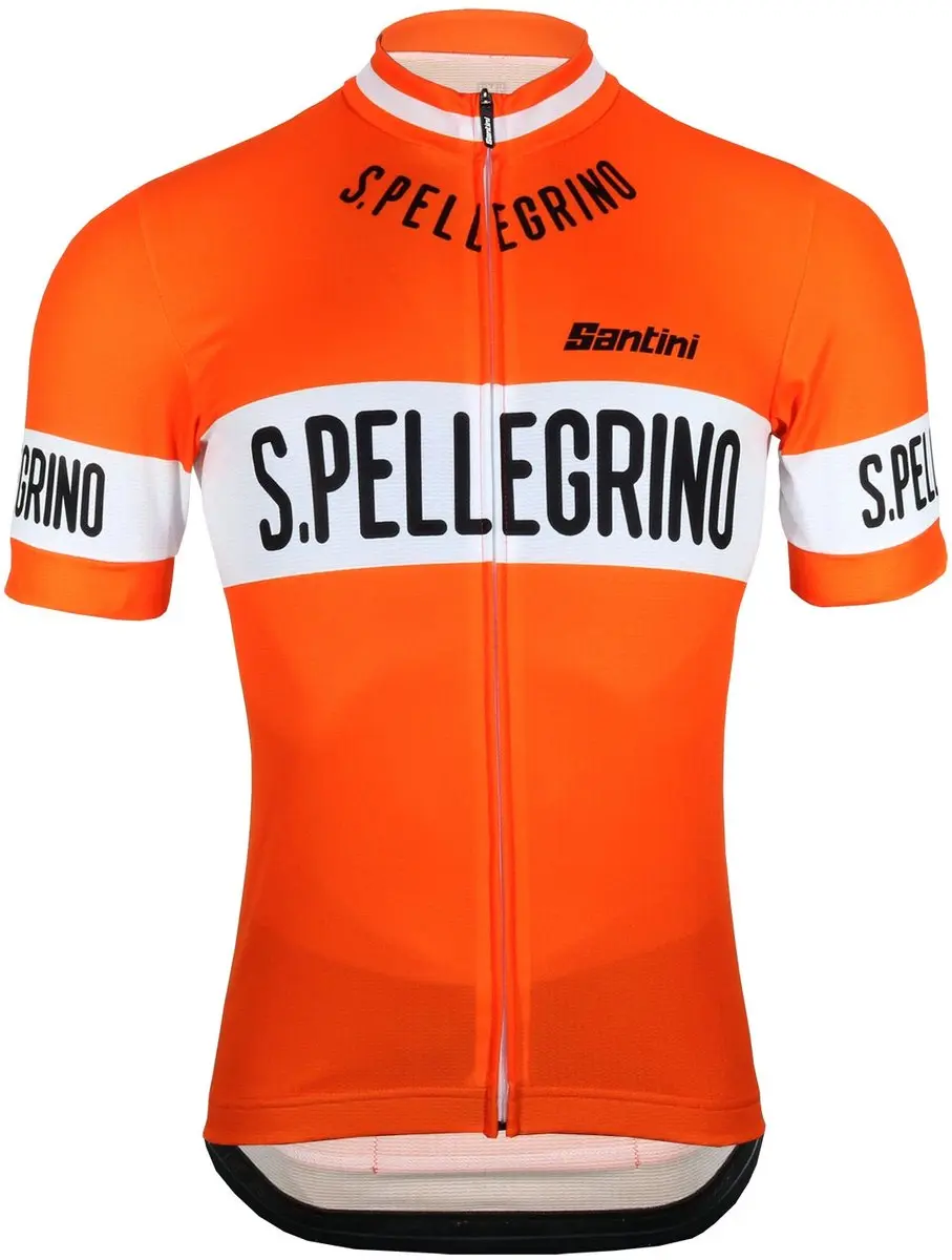 Retro San Pellegrino fietsshirt met korte mouwen