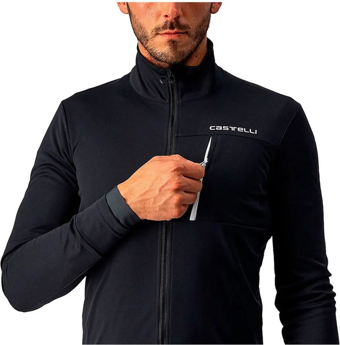 Castelli Fietsjack tussenseizoen Heren Zwart Wit