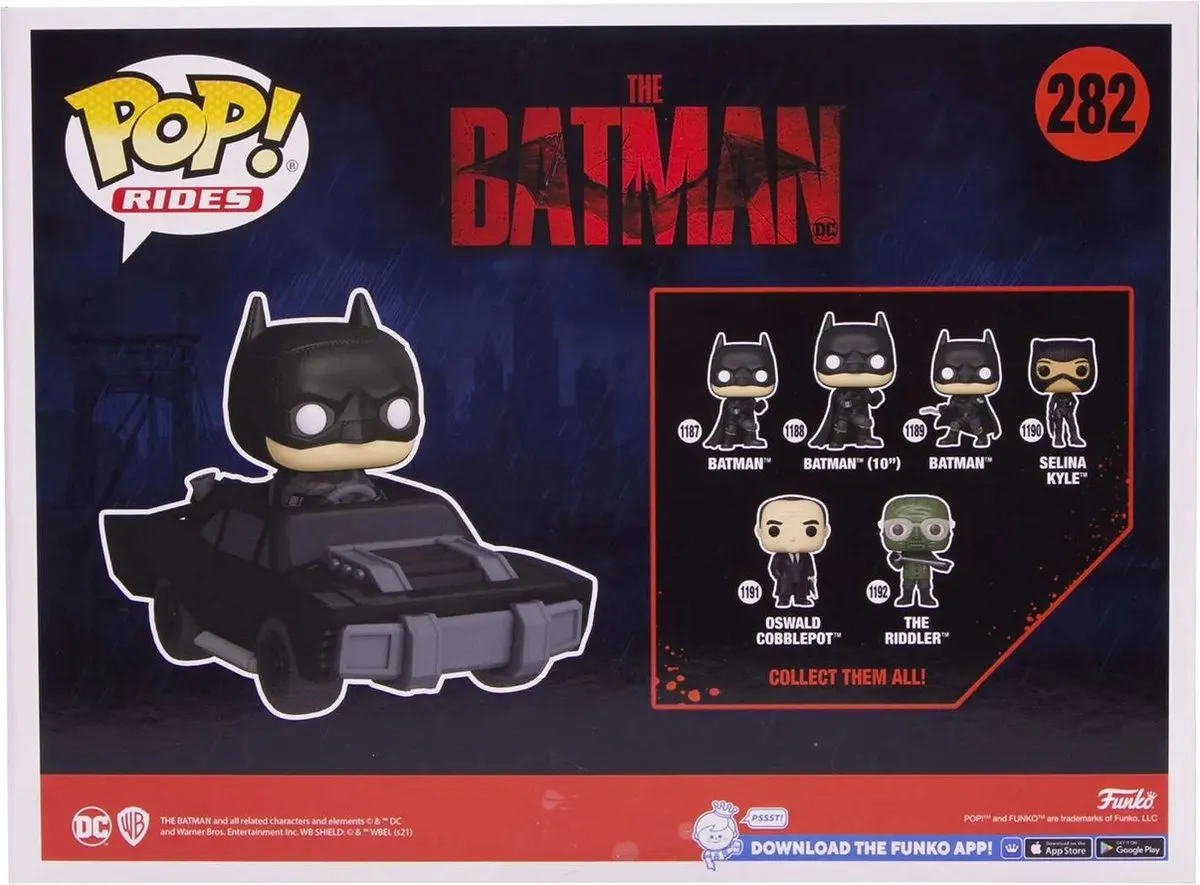 Funko Batman POP! Rides Super Deluxe Batmobile 15cm - Zwart - afbeelding 6 van 6