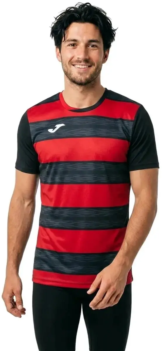 Joma Europa Vi T-shirt M - Zwart/Rood