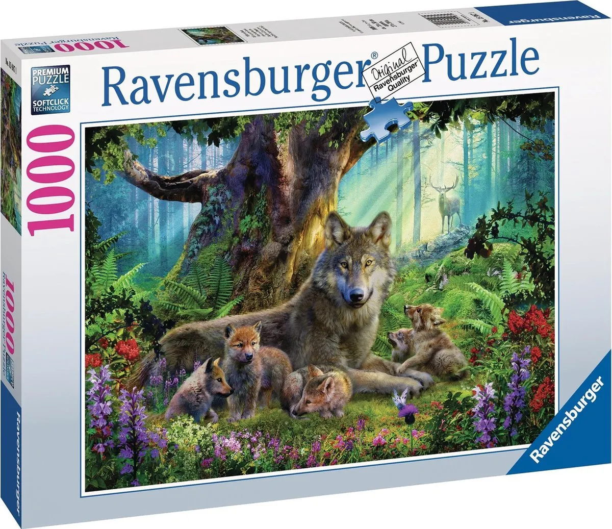 Ravensburger Familie Wolf in het Bos Legpuzzel 1000 Stuks