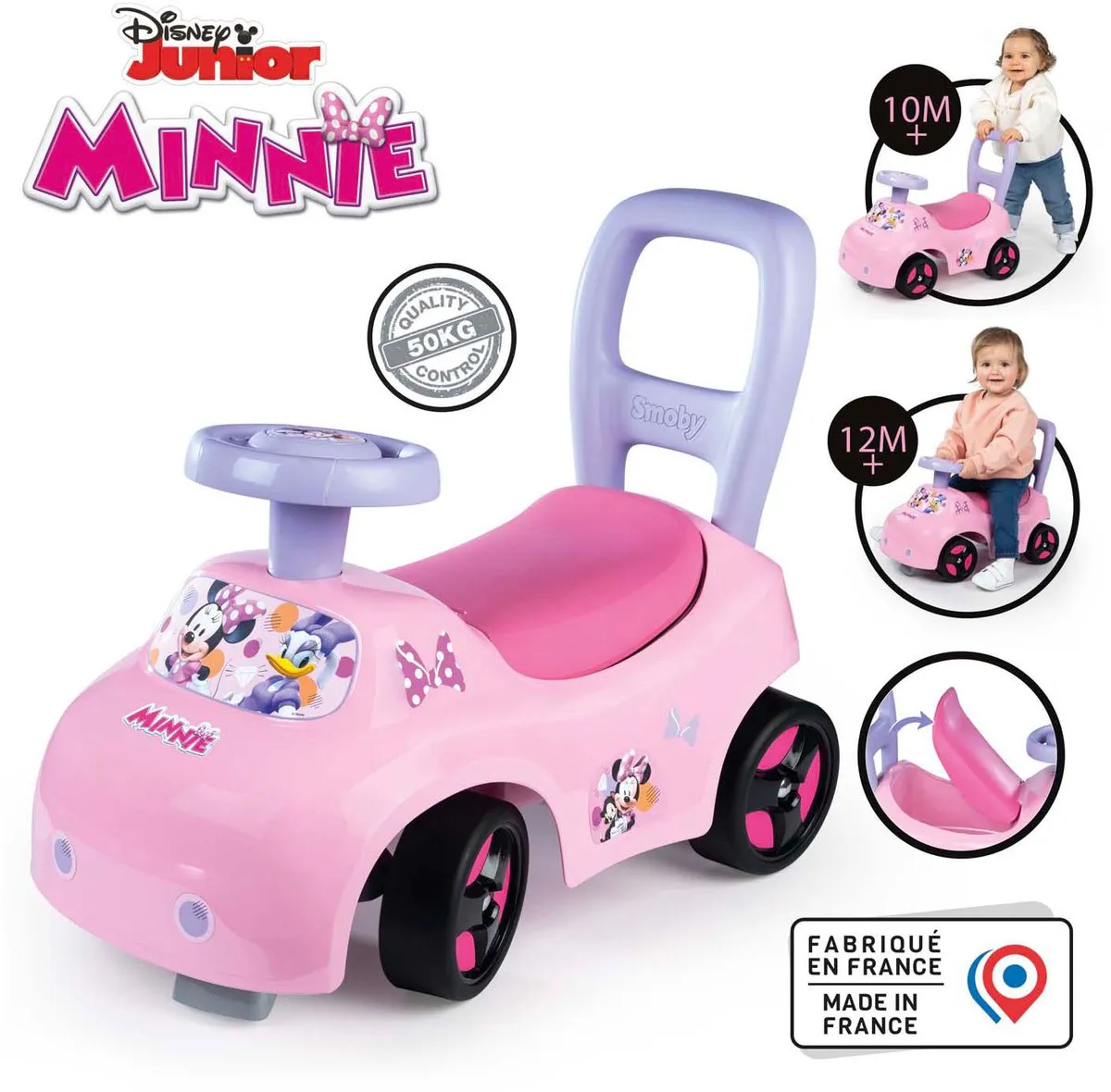 Smoby Minnie 2-in-1 Autokinderwagen 720546 - Roze