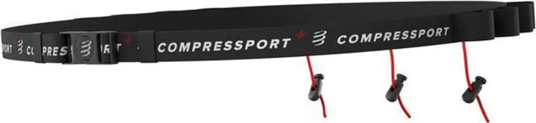 Compressport Race Belt Startnummerband - 8 Vakken - One Size - Zwart