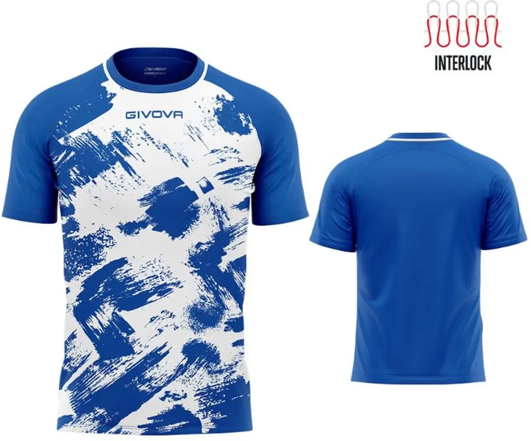 Givova Sportshirt Art Interlock 3XL - Blauw - afbeelding 3 van 4