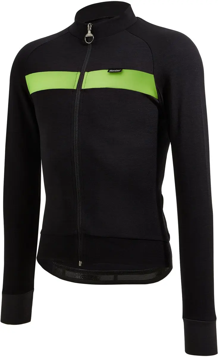 Santini Fietsshirt lange mouwen Heren Fluo
