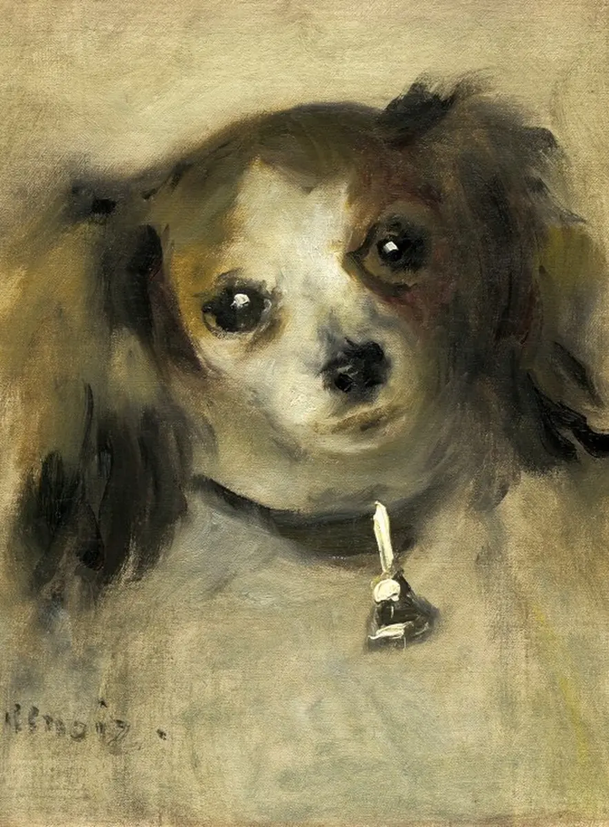 Grafika puzzel kunst Auguste Renoir Head of a Dog 2000 stukjes.