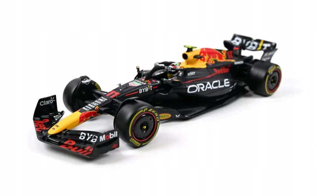 Bburago RB19 Sergio Perez Formule 1 Modelauto - 1:24 - Blauw/Rood/Zwart/Geel - afbeelding 2 van 5