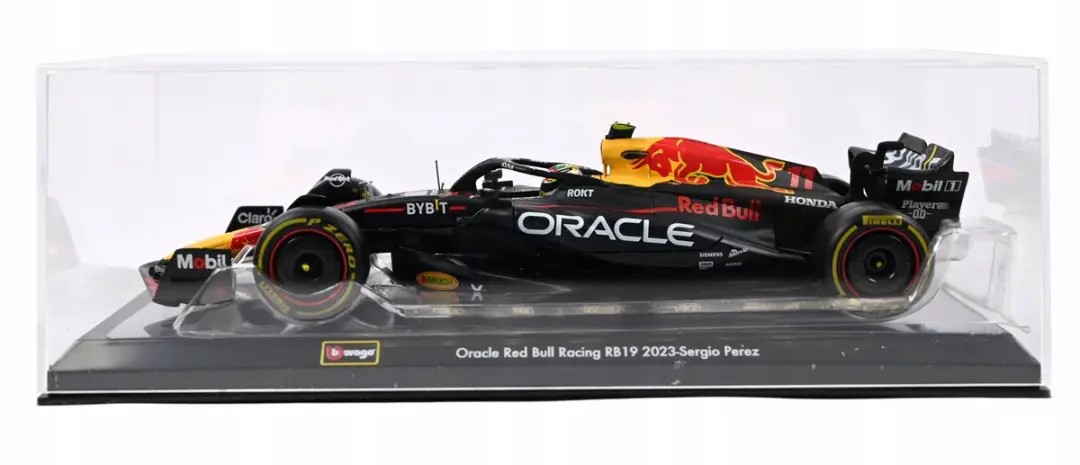 Bburago RB19 Sergio Perez Formule 1 Modelauto - 1:24 - Blauw/Rood/Zwart/Geel - afbeelding 5 van 5