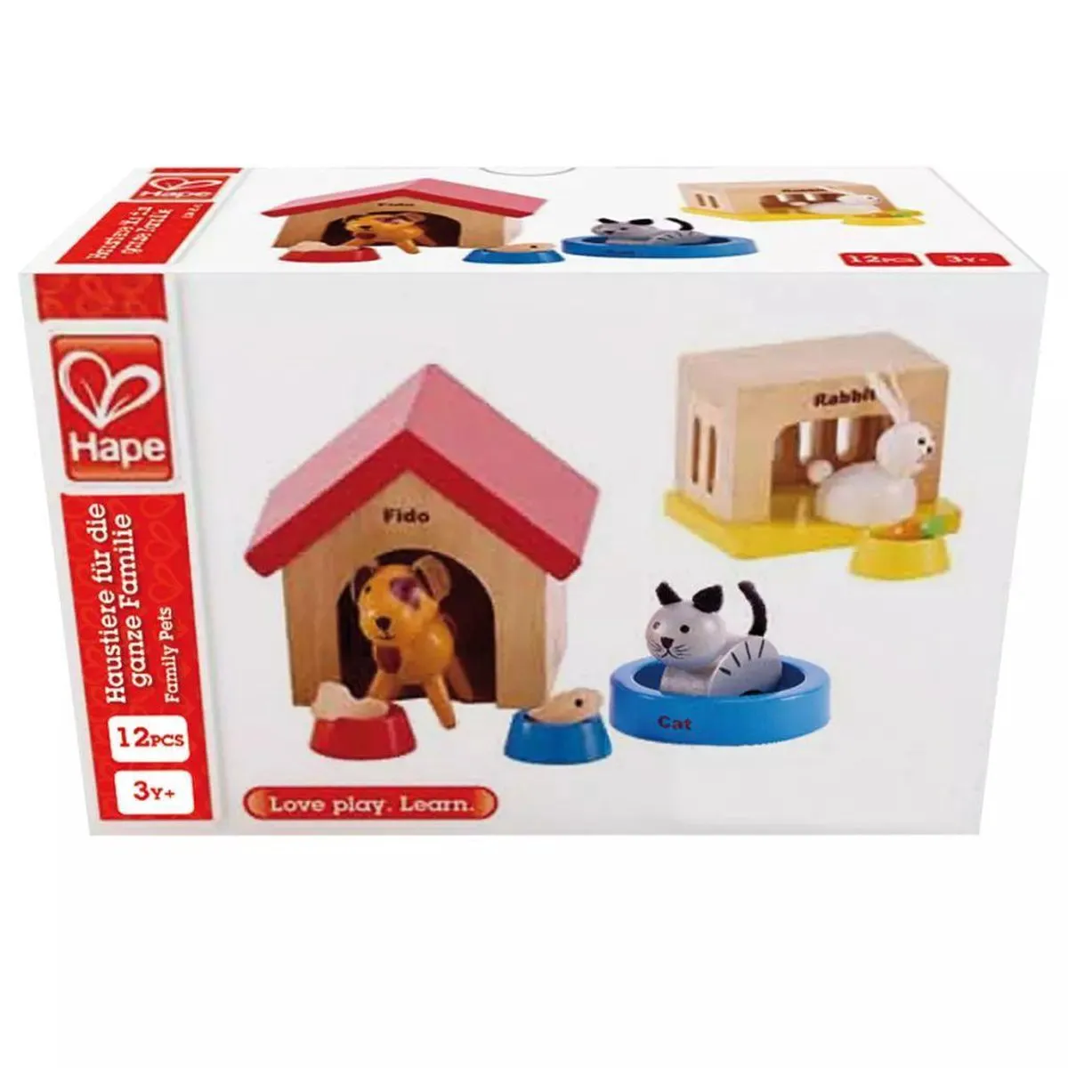 Hape Huisdieren Poppenhuis - 3 Meubels & 3 Poppen - Veelkleurig - afbeelding 6 van 9
