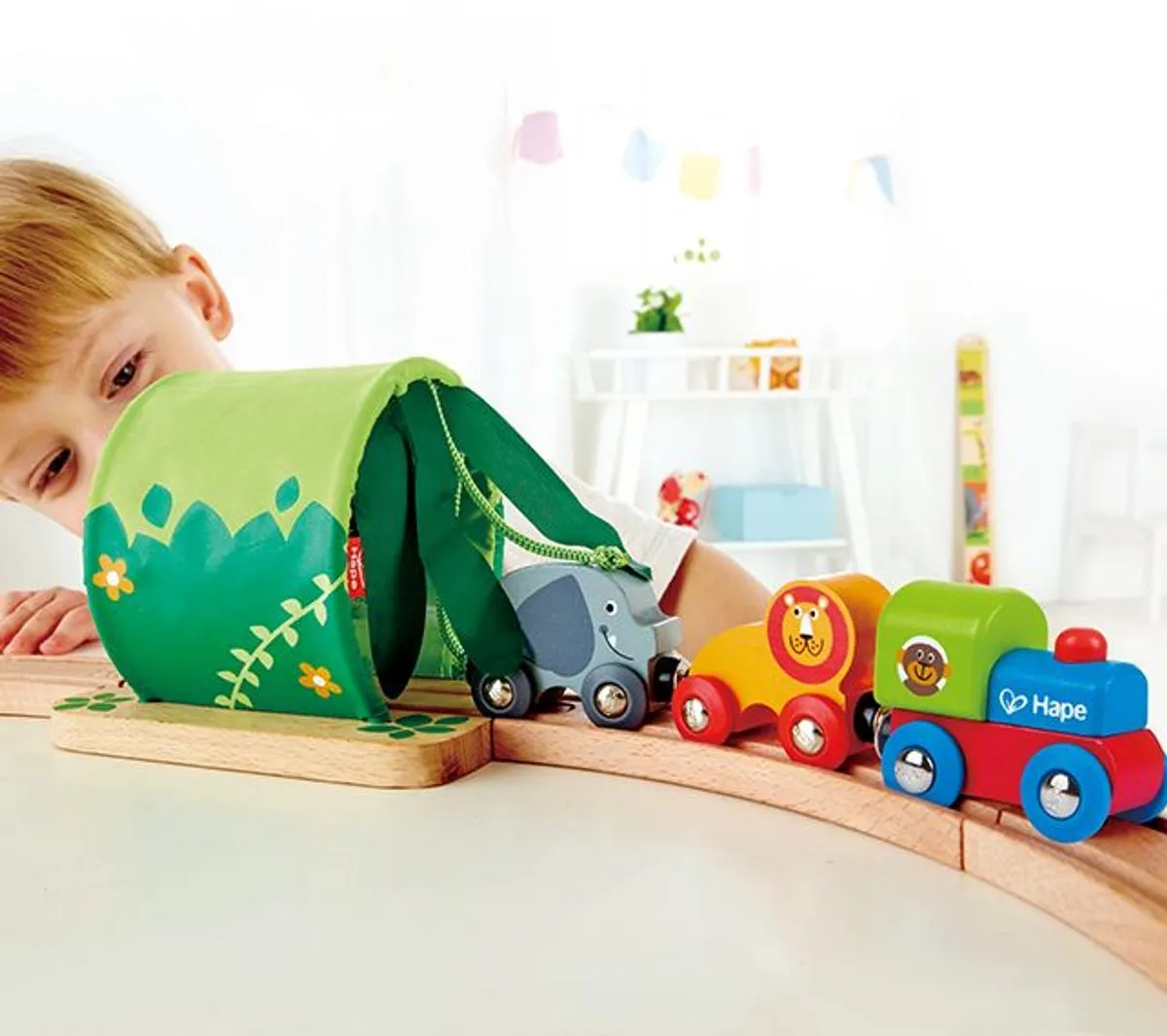 Hape Jungle Treinset E3800 - 13-delig - Multicolor