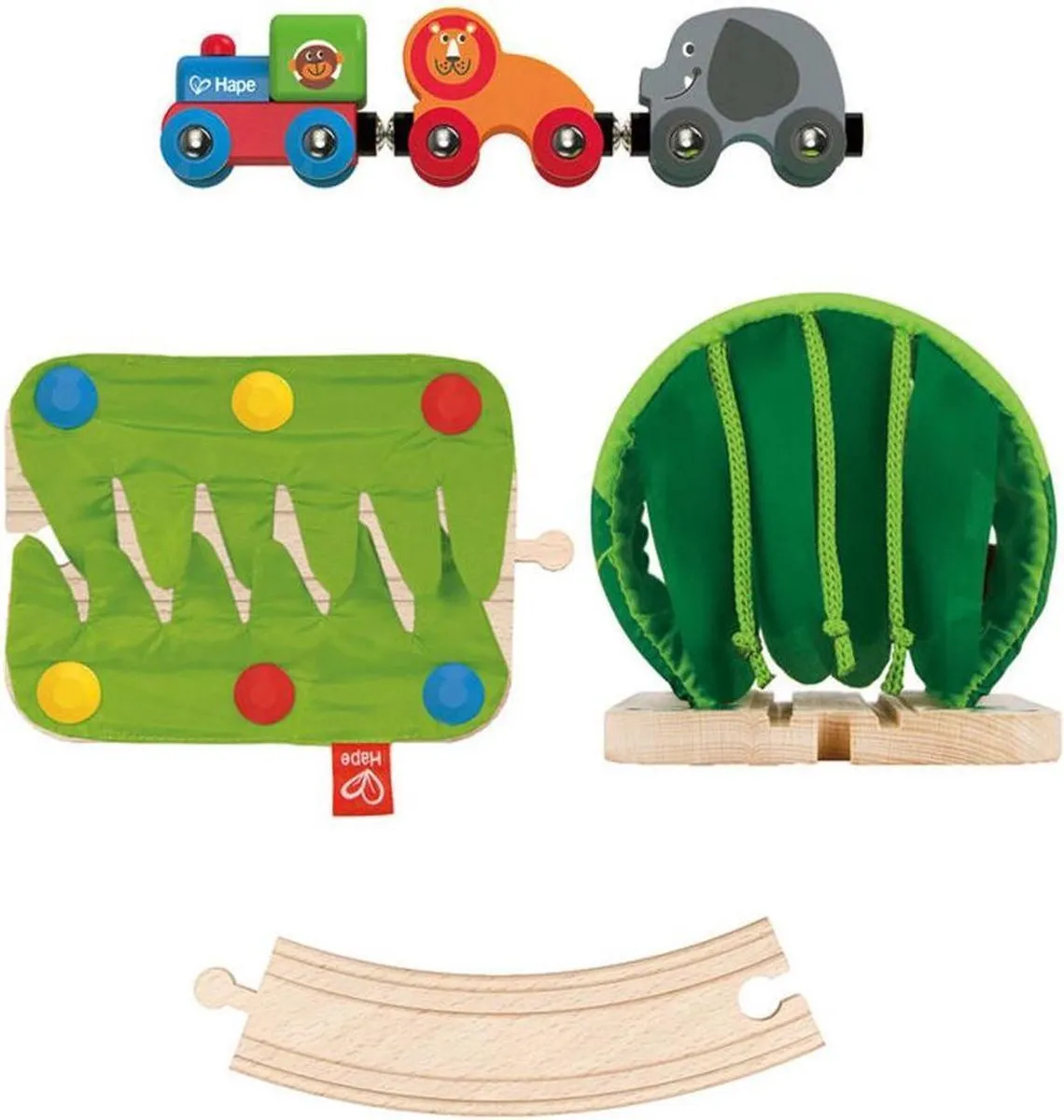 Hape Jungle Treinset E3800 - 13-delig - Multicolor