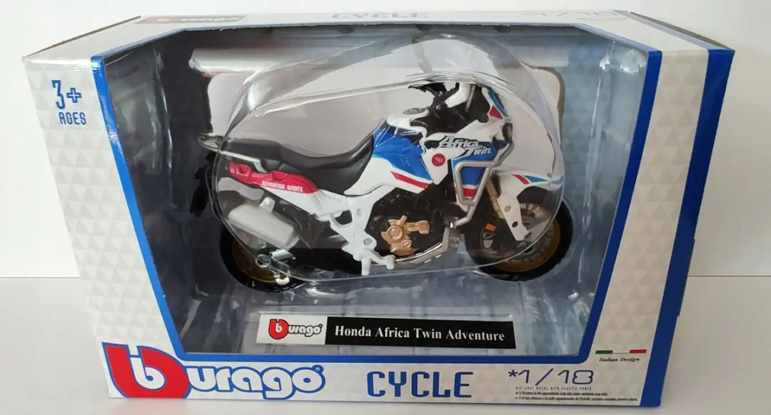 Bburago Honda Africa Twin Adventure-motorfiets, model 1:18
