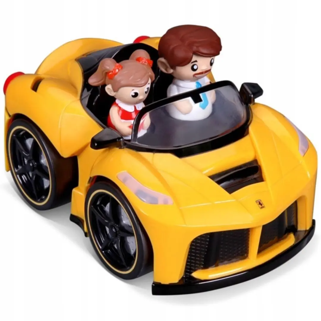 Bburago Junior Ferrari Aperta Speelgoedauto met Figuren Geel