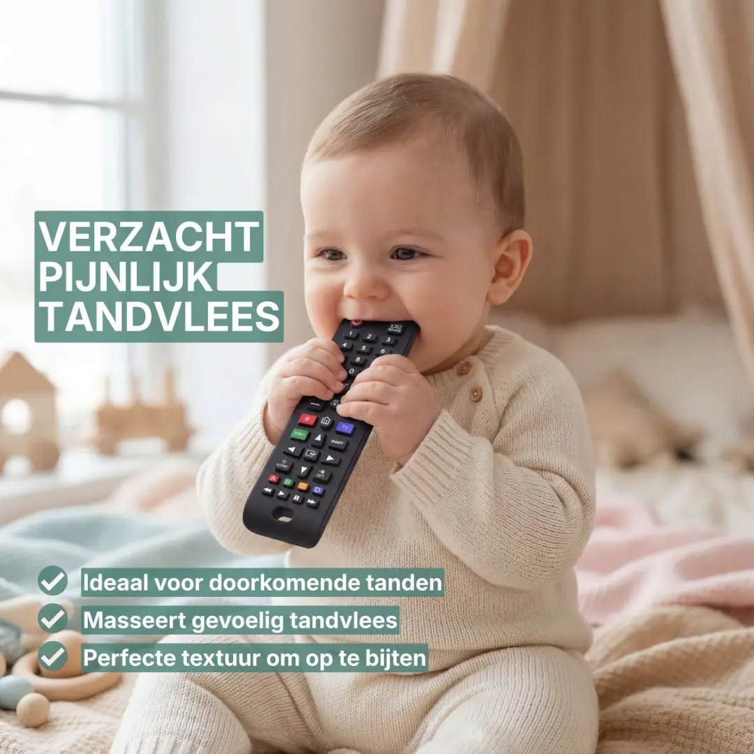 Broemba Baby Afstandsbediening Bijtring - Siliconen - 3+ maanden