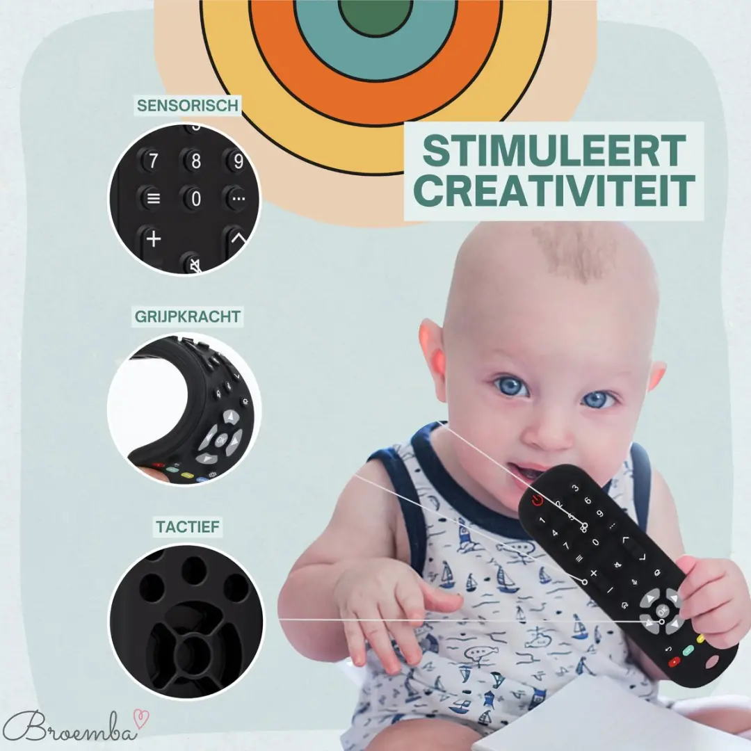 Broemba Baby Afstandsbediening Siliconen Speelgoed - 1 Stuks