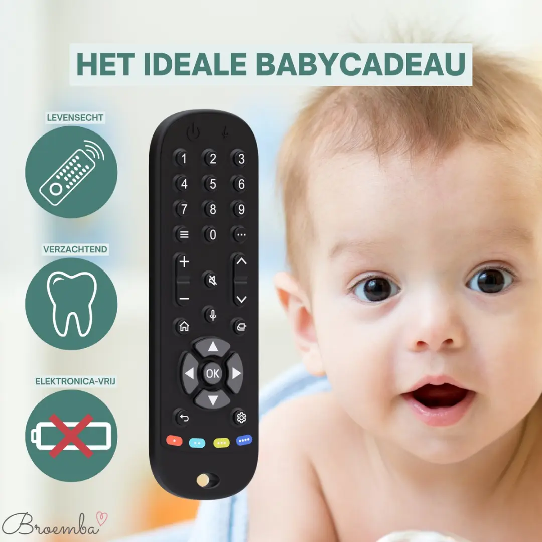 Broemba Baby Afstandsbediening Siliconen Speelgoed - 1 Stuks