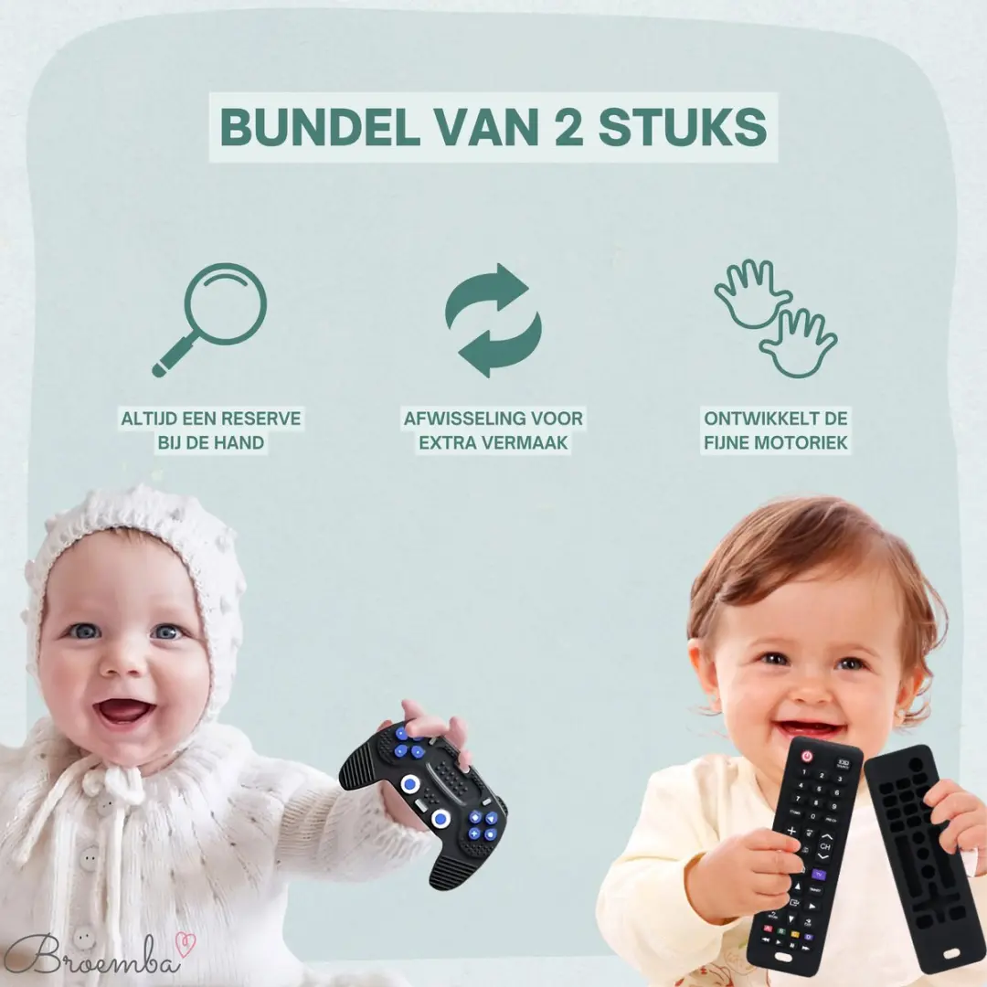 Broemba Baby Afstandsbediening + Controller - Siliconen Speelgoed