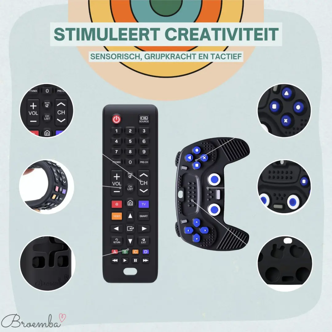 Broemba Baby Afstandsbediening + Controller - Siliconen Speelgoed
