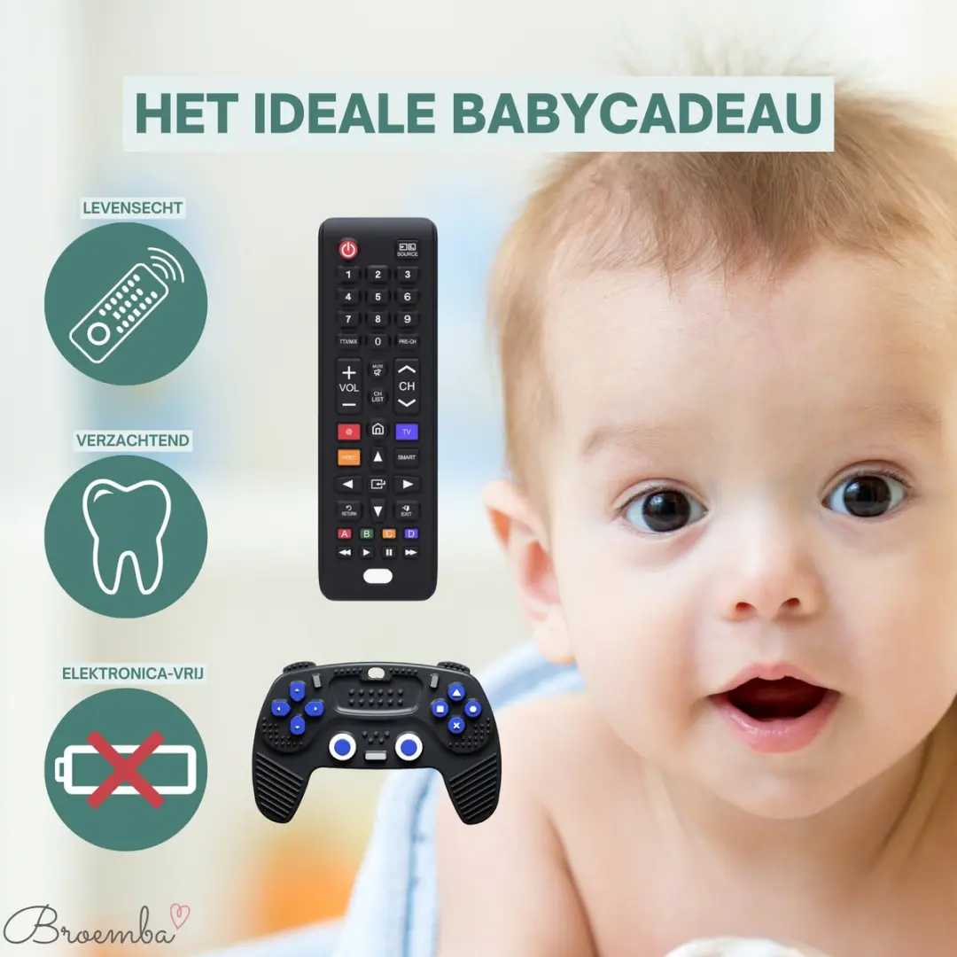 Broemba Baby Afstandsbediening + Controller - Siliconen Speelgoed
