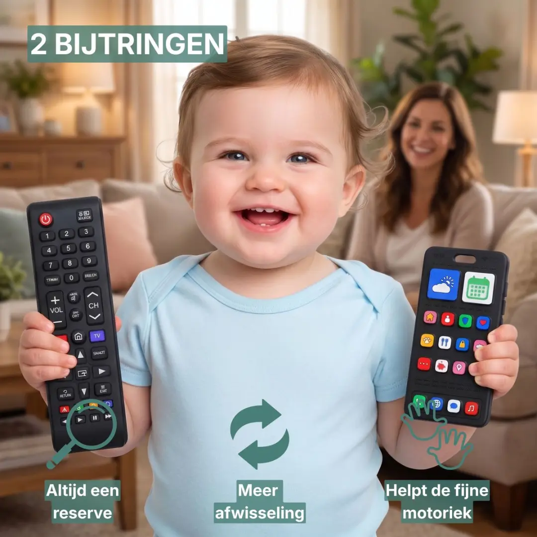 Broemba Baby Afstandsbediening + Telefoon - Siliconen Speelgoed