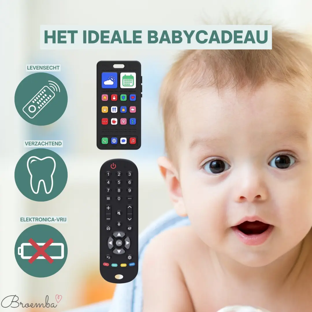 Broemba Baby Afstandsbediening & Telefoon - Siliconen Speelgoed
