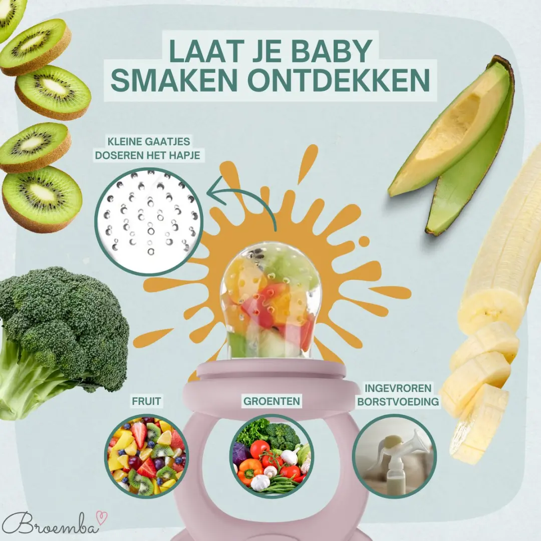 Broemba Fruitspeen Baby Set - Roze - 3 Stuks - afbeelding 6 van 6