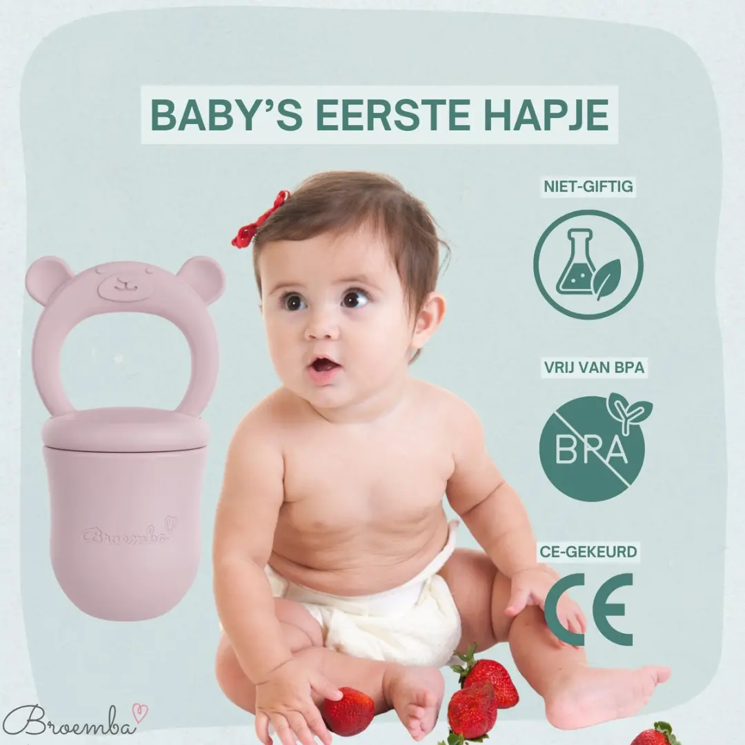 Broemba Fruitspeen Baby Set - Roze - 3 Stuks