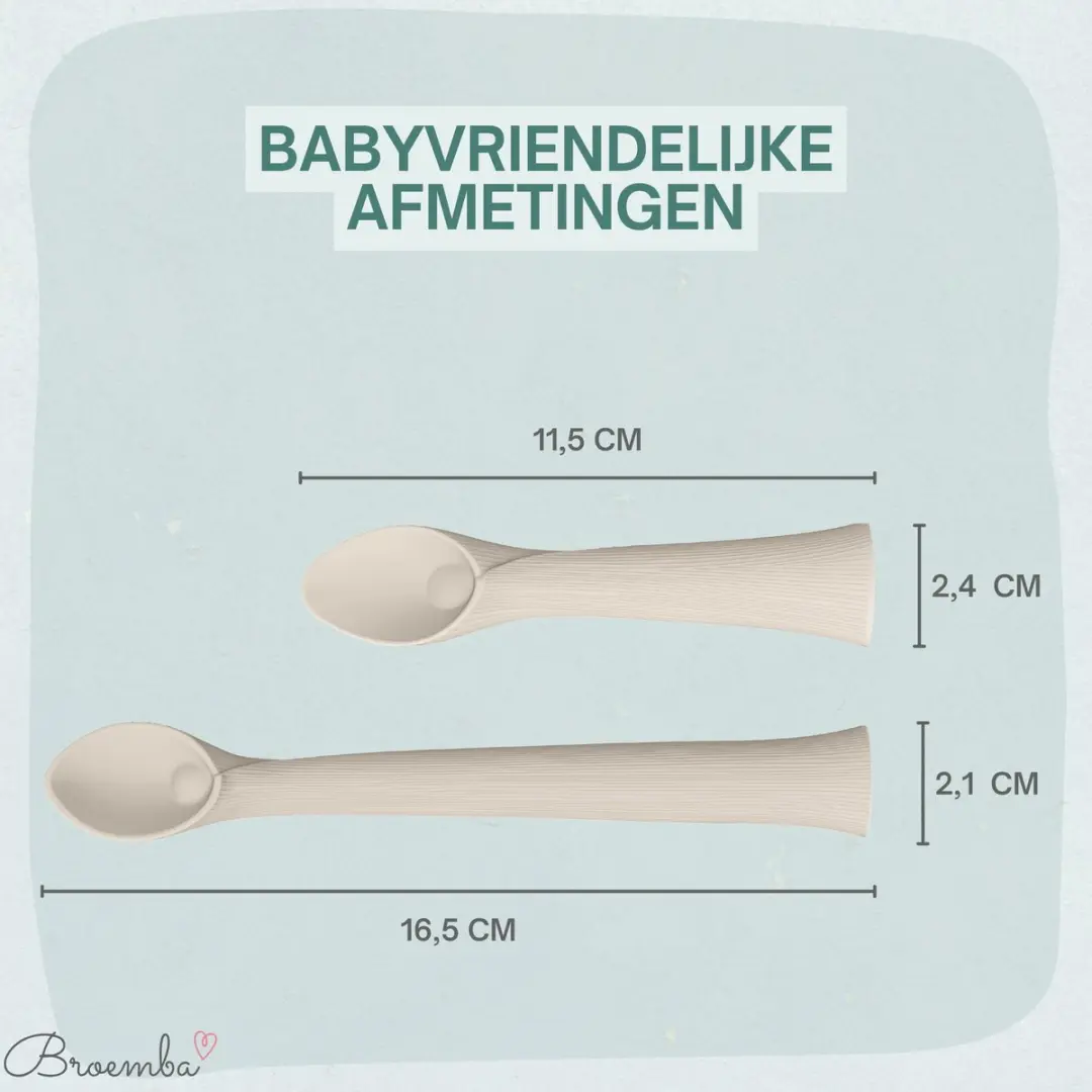 Broemba Baby Lepel met Zuignap - 2 Stuks