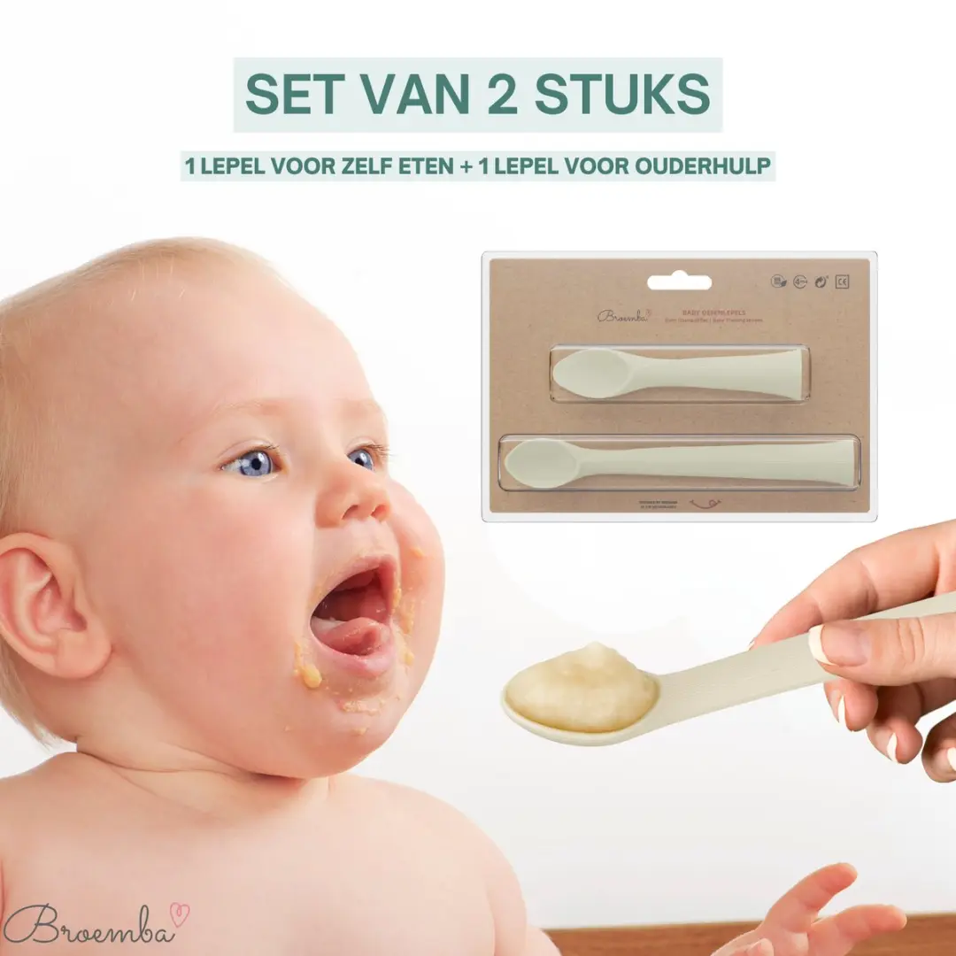 Broemba Baby Lepel met Zuignap - 2 Stuks