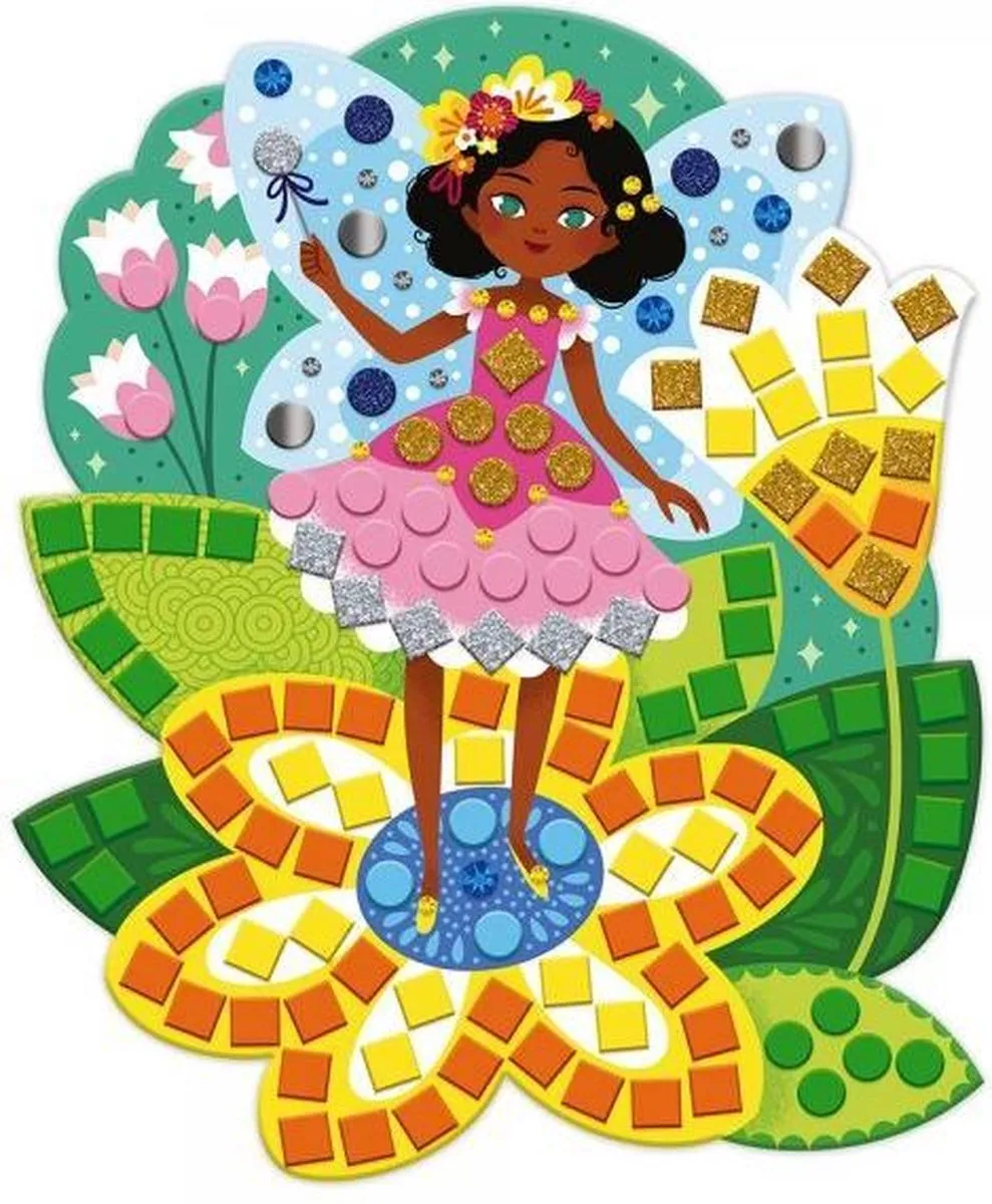 Janod Atelier Mozaïek Prinsessen & Feetjes - Multicolor - afbeelding 6 van 6