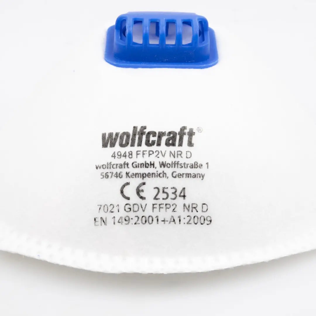 Wolfcraft Stofmasker FFP2 - 15 Stuks - Blauw/Wit - afbeelding 5 van 6
