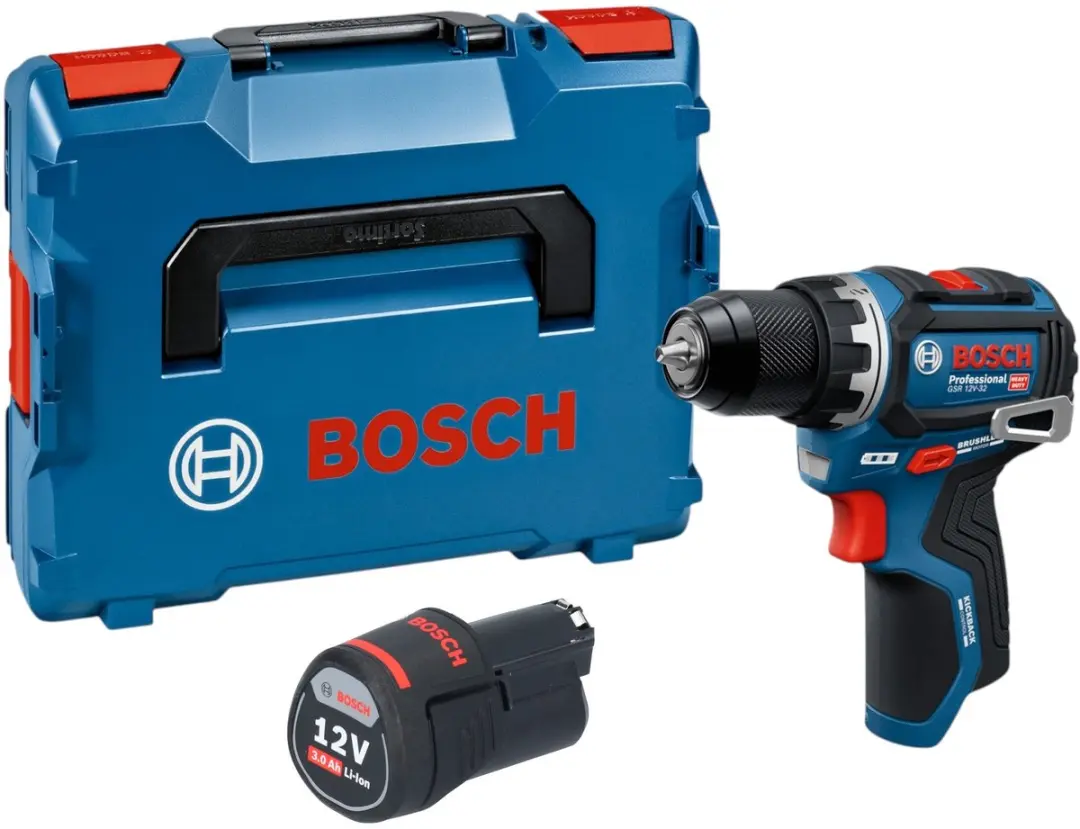 Bosch GSR 12V-32 Professional accuboormachine 12 V 32 Nm borstelloos + 1x accu 3
