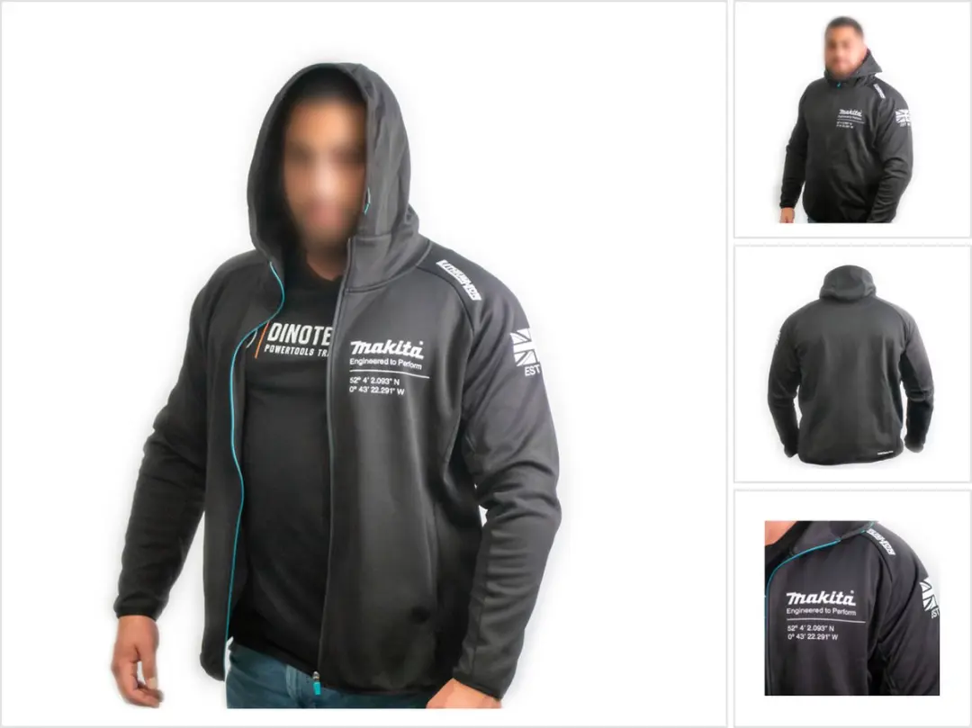 Makita capuchon / hoodie jas XXL polyester werk en vrije tijd ( 98P1818-XXL )