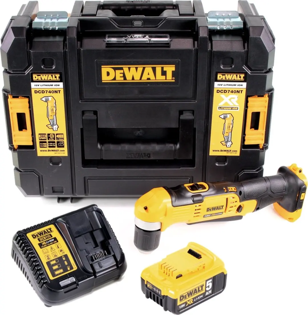 DeWalt DCD740 P1 Accu-haakse boormachine - 1x 5,0 Ah accu - afbeelding 3 van 5