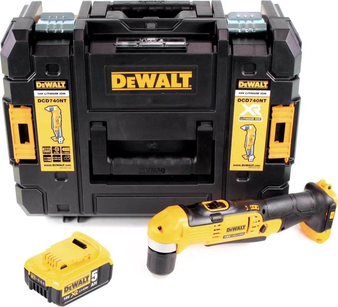 DeWalt DCD740NT Accu-haakse boormachine 18V 33Nm - 1x 5,0Ah accu - afbeelding 4 van 5