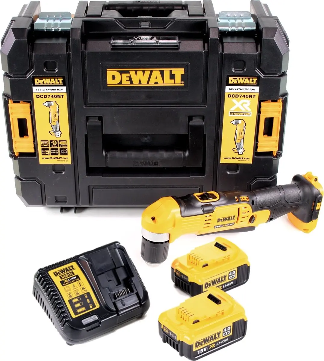 DeWalt DCD740M2 Accu-haakse boormachine - 2x 4,0Ah accu + snellader - afbeelding 3 van 5