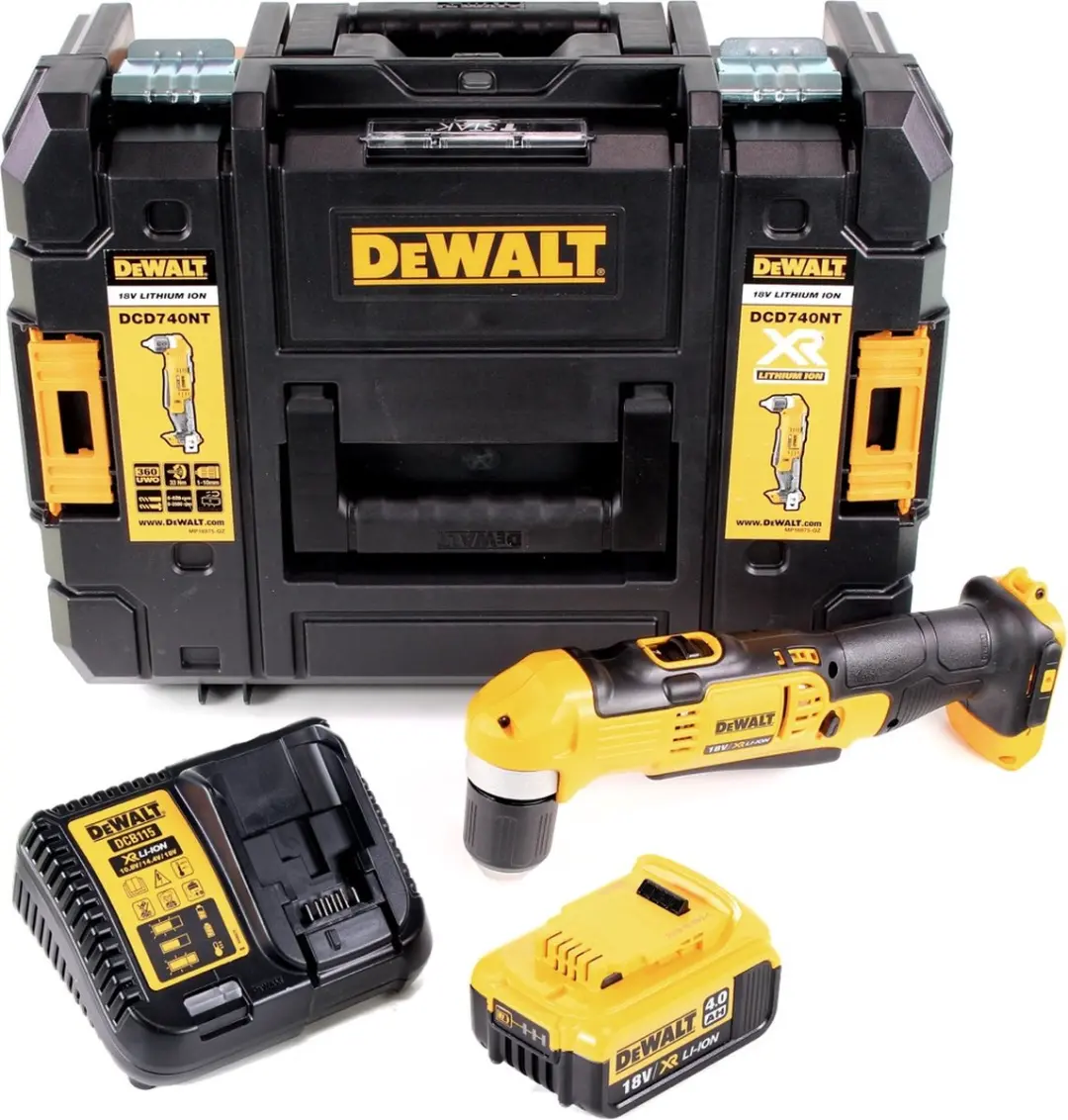 DeWalt DCD740M1 Accu-haakse boormachine 18V 33Nm - 2x 4,0Ah accu + snellader - afbeelding 3 van 5